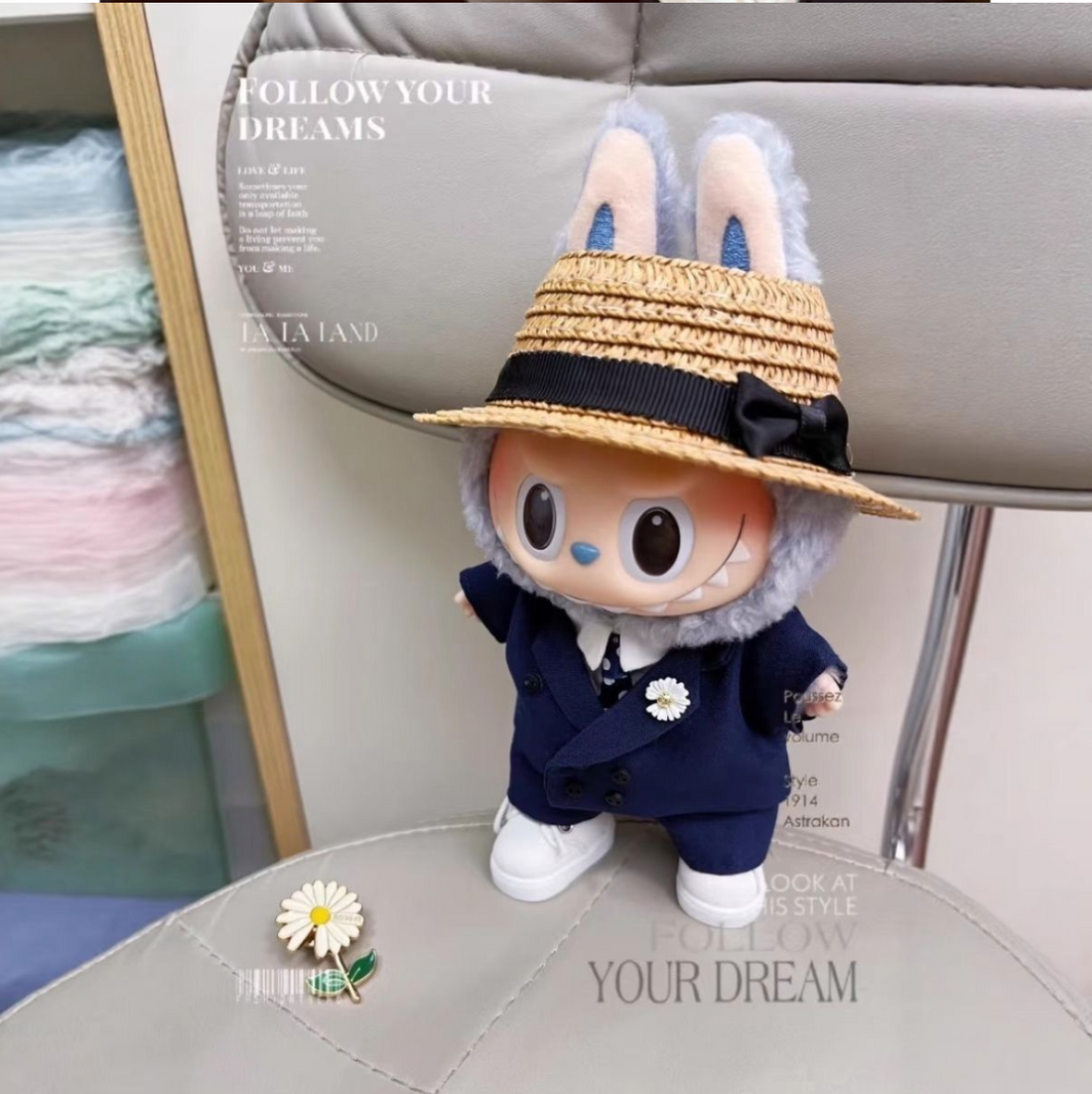 labubu G-Dragon same style 17cm baby clothes GD suit same style 123 generation high quality labubu baby clothes