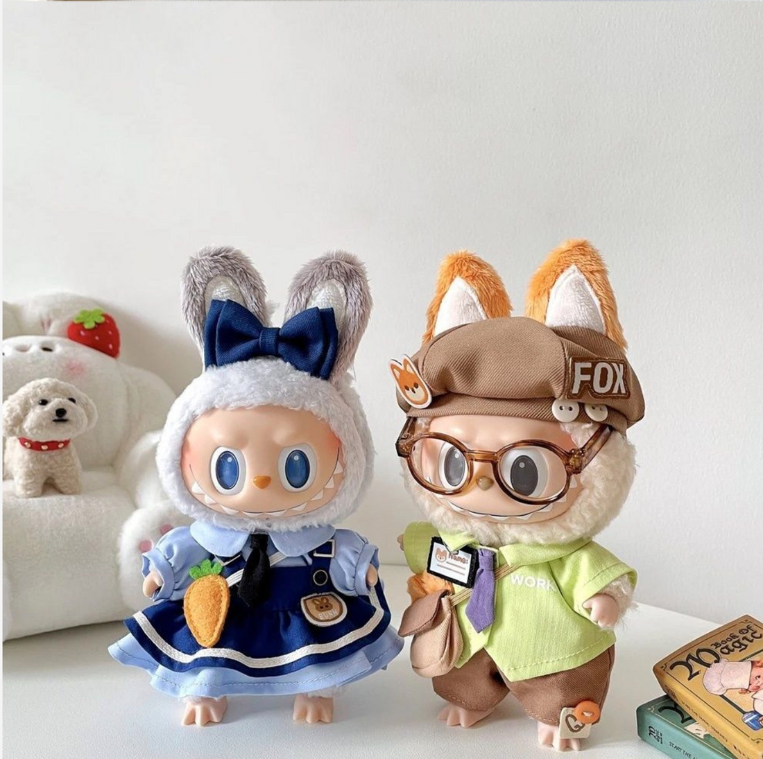 Handmade Nick Fox Weekly Labubu 1st and 2nd Generation Gummy Doll Dress Up Doll Clothes Accessories