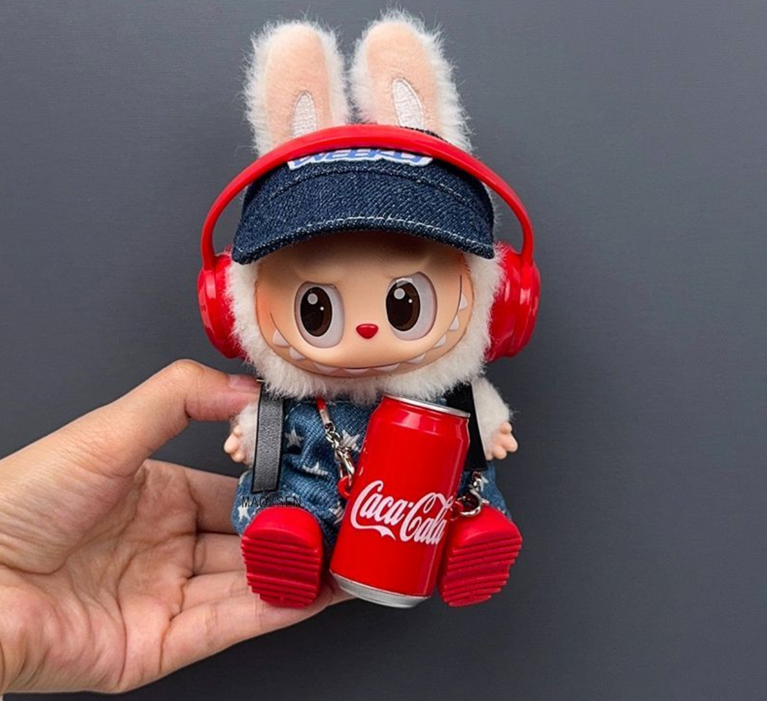 labubu doll clothes coke doll cloth doll clothes overalls cap