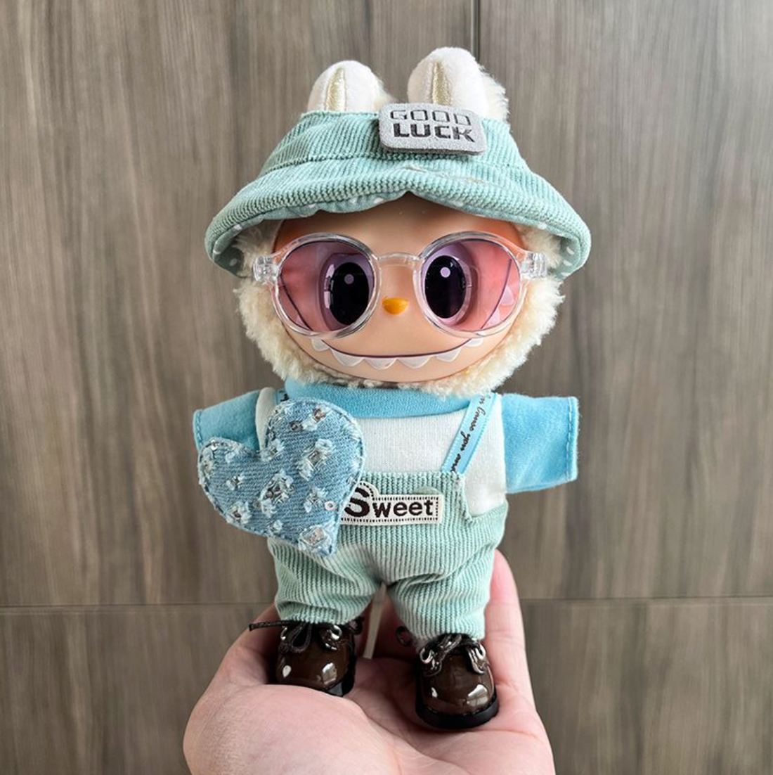 labubu doll clothes macaron suit fisherman hat clothes change clothes