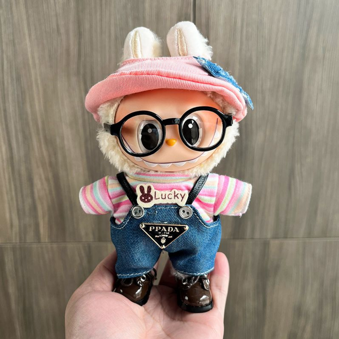 labubu doll clothes vinyl blind box sit party1.2.3 generation universal clothing accessories set