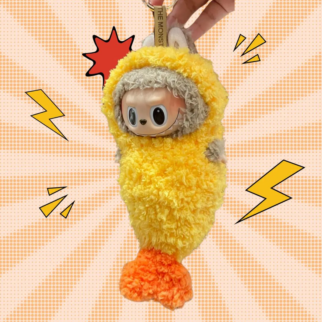 Labubu "Fried Shrimp Tianluofu" baby clothes generation standing vinyl doll pendant replacement accessories