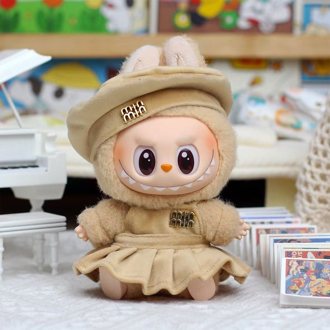 Labubu macaron sitting doll pendant small fragrance style set