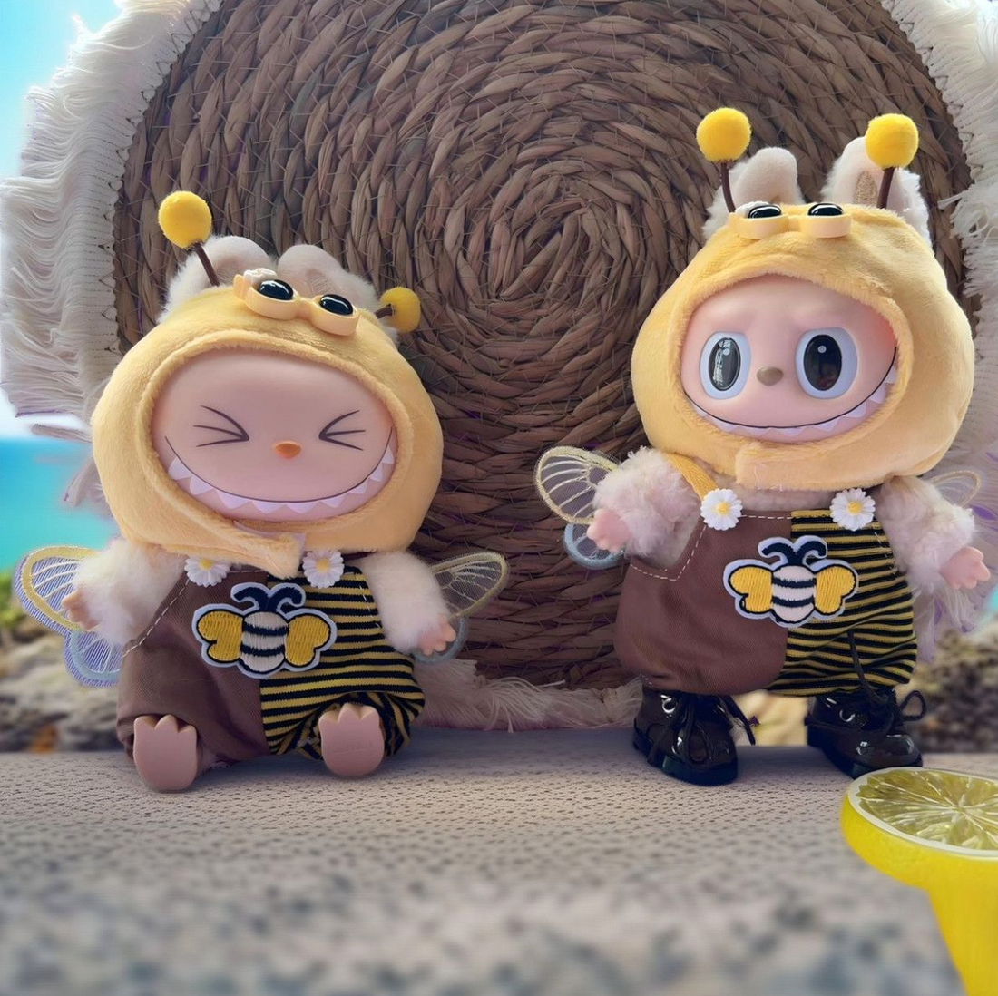 Labubu baby clothes cute little bee suit Labubu replacement clothes 17cm jumpsuit hoodie change clothes