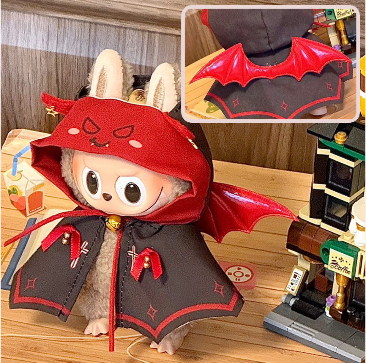 labubu doll clothes can be changed into cloaks, little devil series