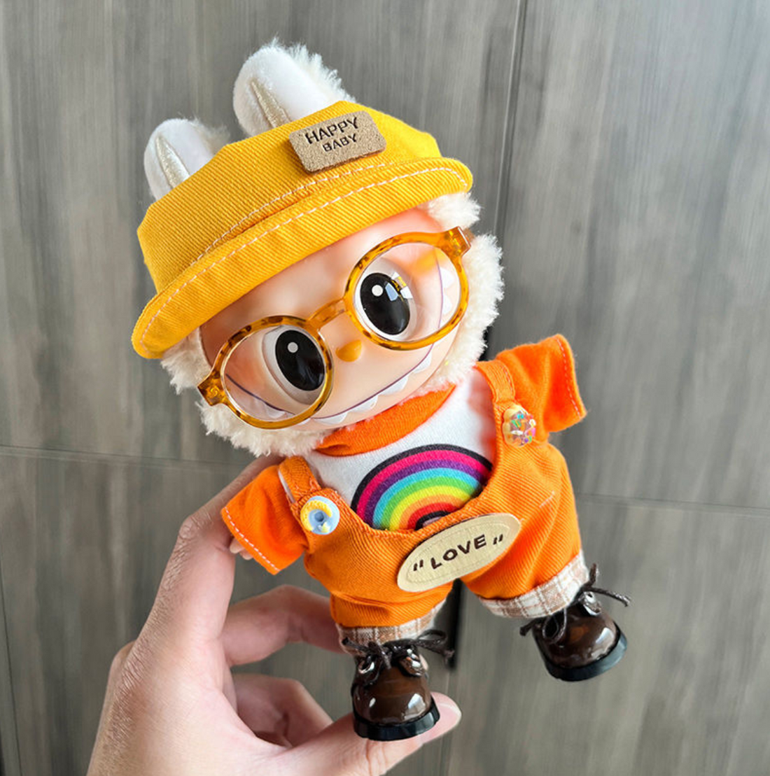 123rd generation labubu doll clothes macaron sitting party set