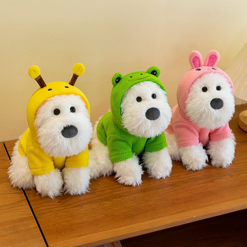 West Highland White Terrier With Hoodie - yannfairy #plush toy #doll