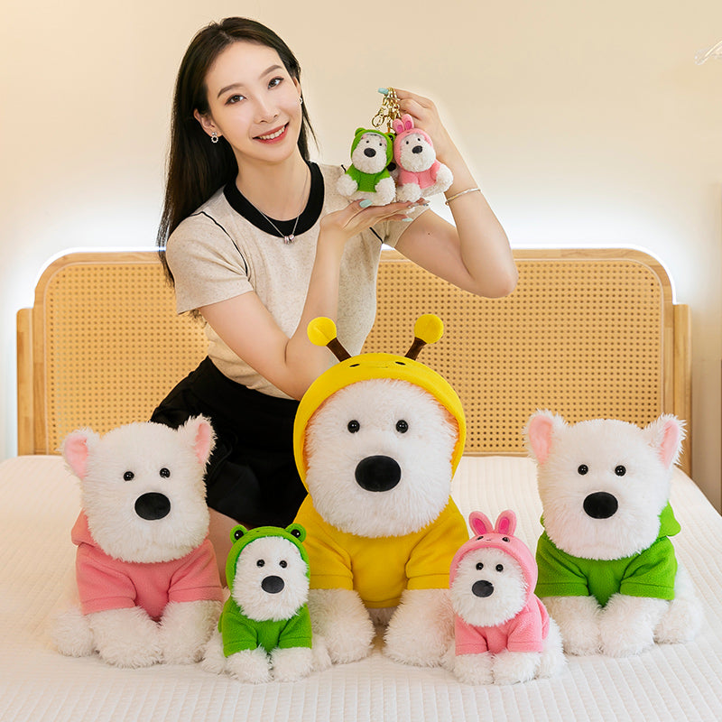 West Highland White Terrier With Hoodie - yannfairy #plush toy #doll